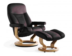 Ekornes Stressless Consul in brown with footstool