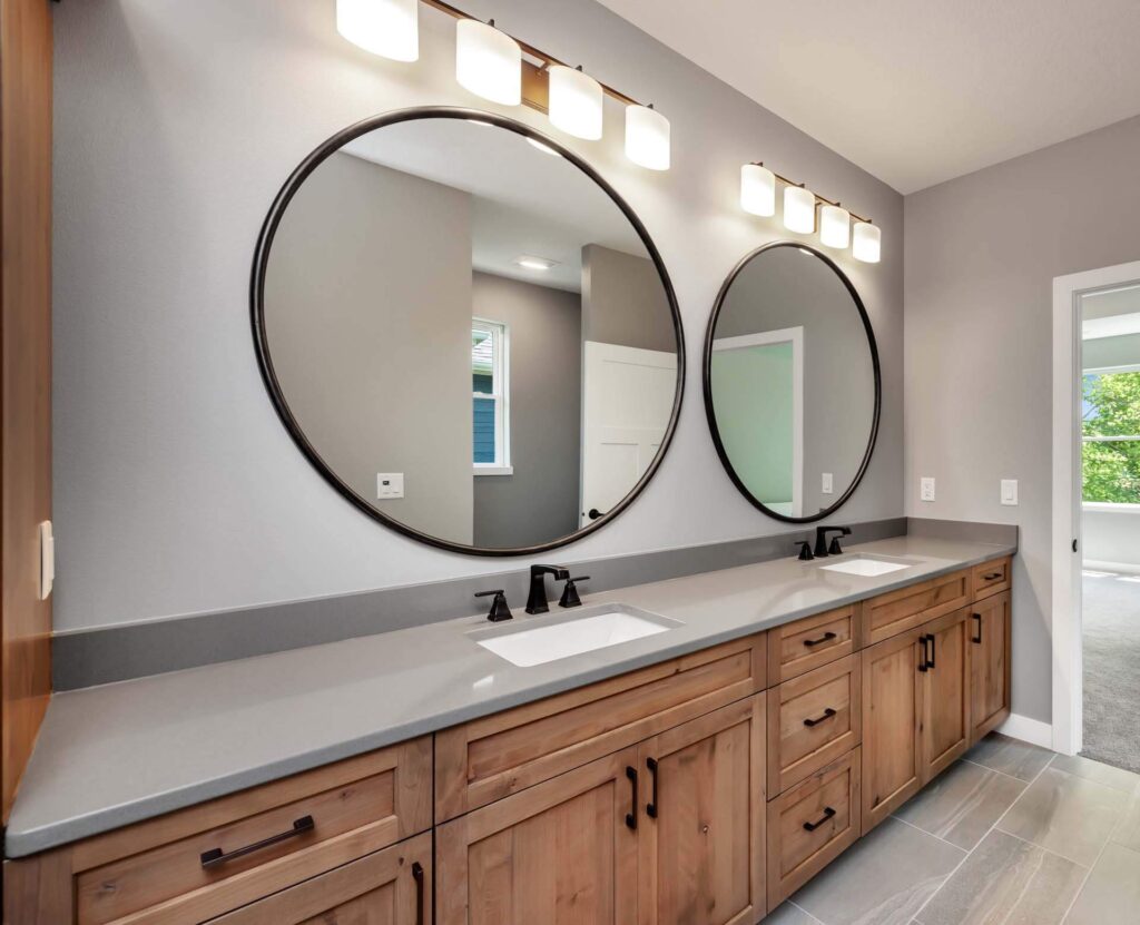 Timeless Transitional Double Sink Bathroom
