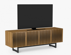 natural wood laser-cut door entertainment center