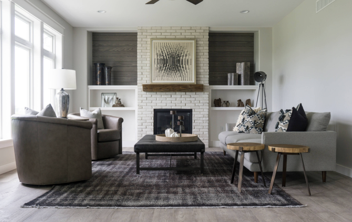 Modern craftsman living room discount