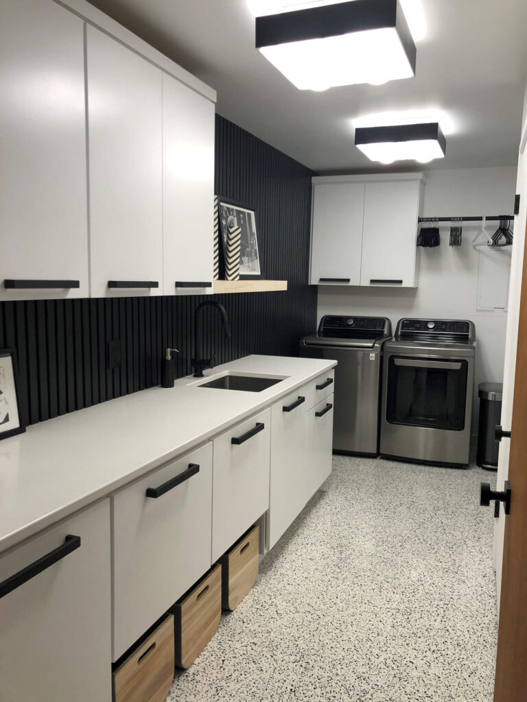 Graphic Modern Laundry Room