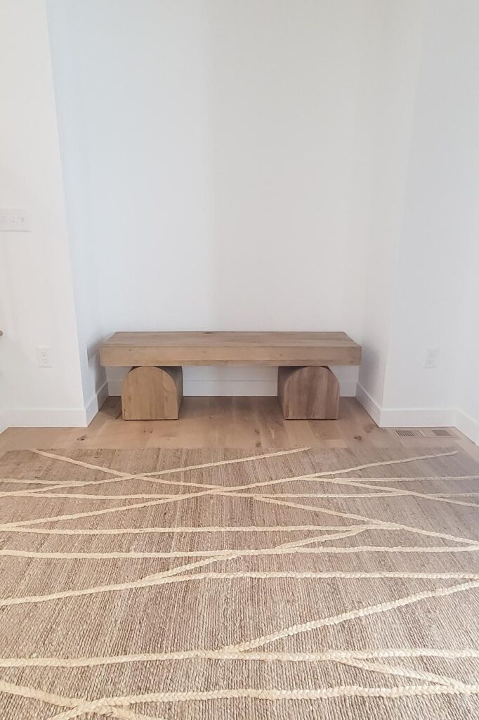 Minimal Mid-Century Entryway Bench