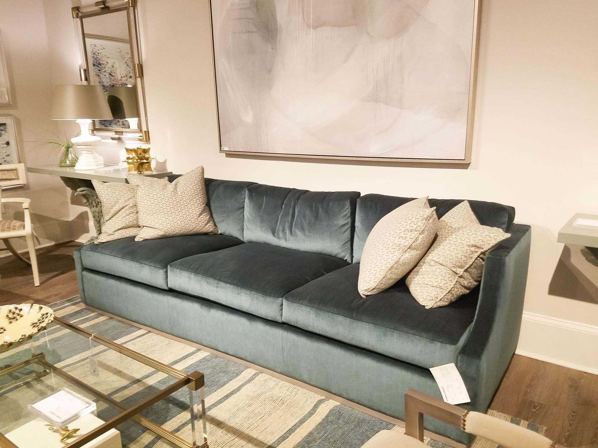Velvet Couch Dwell Showroom