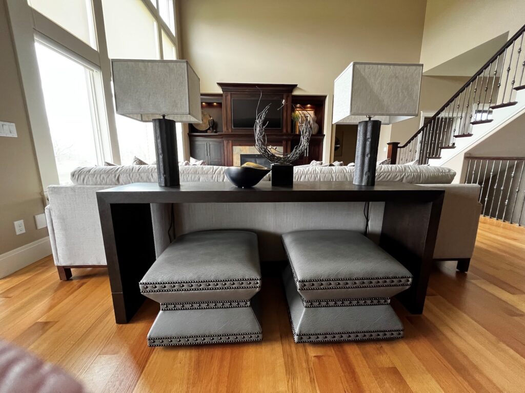 Transitional Luxe Cohesive Living Room Sofa Table