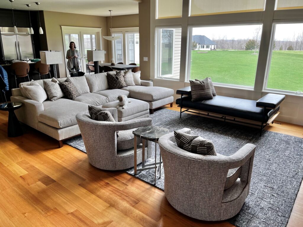 Transitional Luxe Cohesive Living Room Seating Area