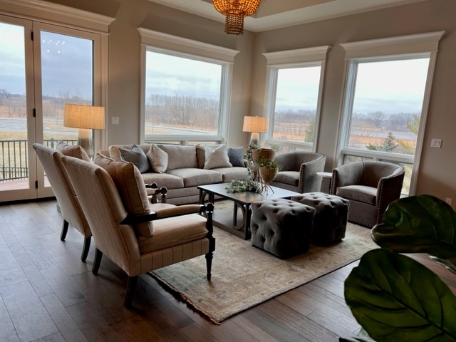 Eclectic Transitional Rustic Seating Area