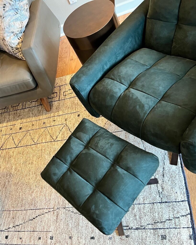 Masculine Modern Lake Home Armchair