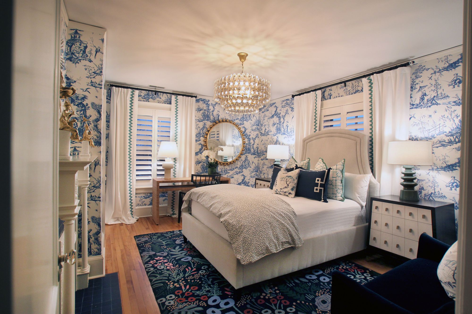 Preppy Guest Suite Interior Design