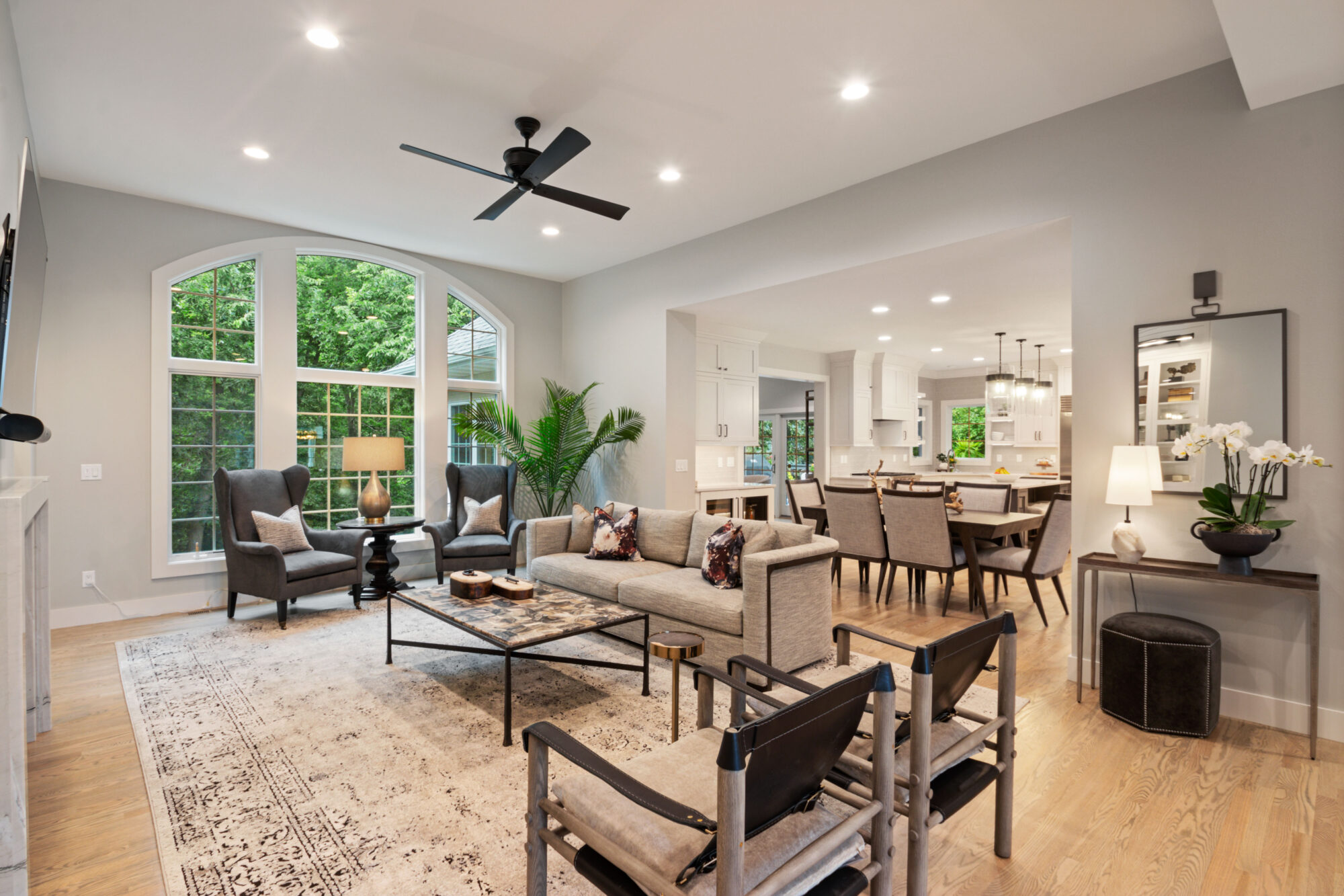 traditional home renovation front room