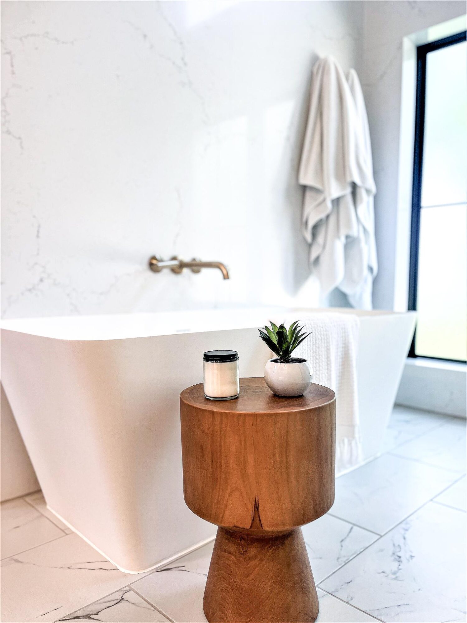 luxury lifestyle bathroom end table