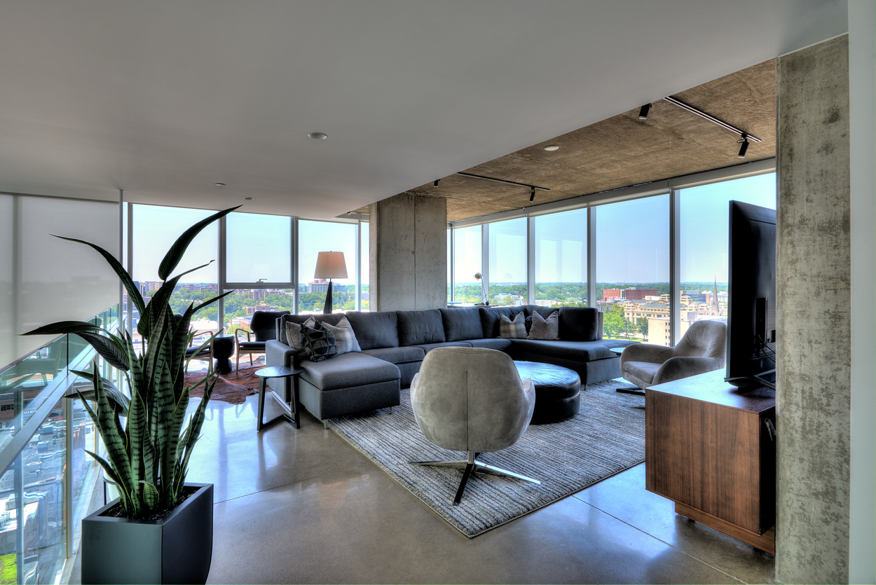 EKAR FURNITURE's New Penthouse Wood Panel Project: Elevate Your Space ... - Built In Modern Penthouse Furniture