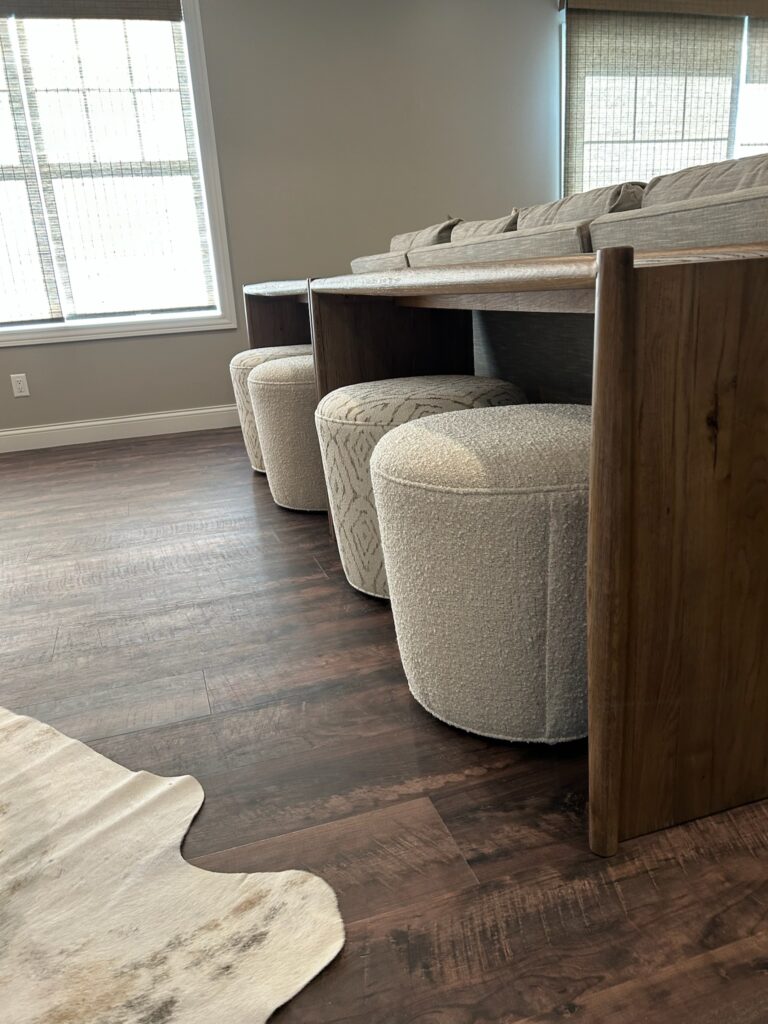 inviting textures warm neutrals stools