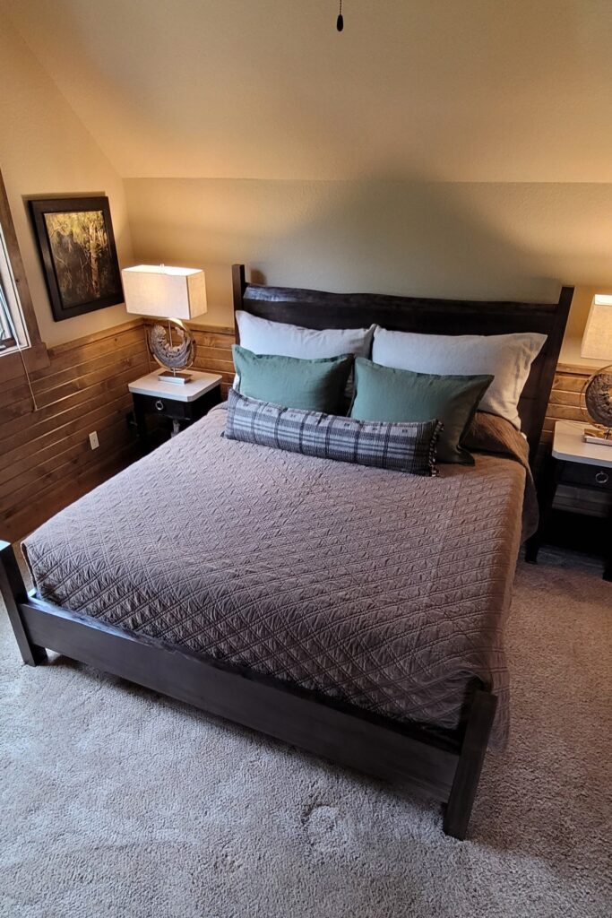 lake geneva cabin bedroom wall decor