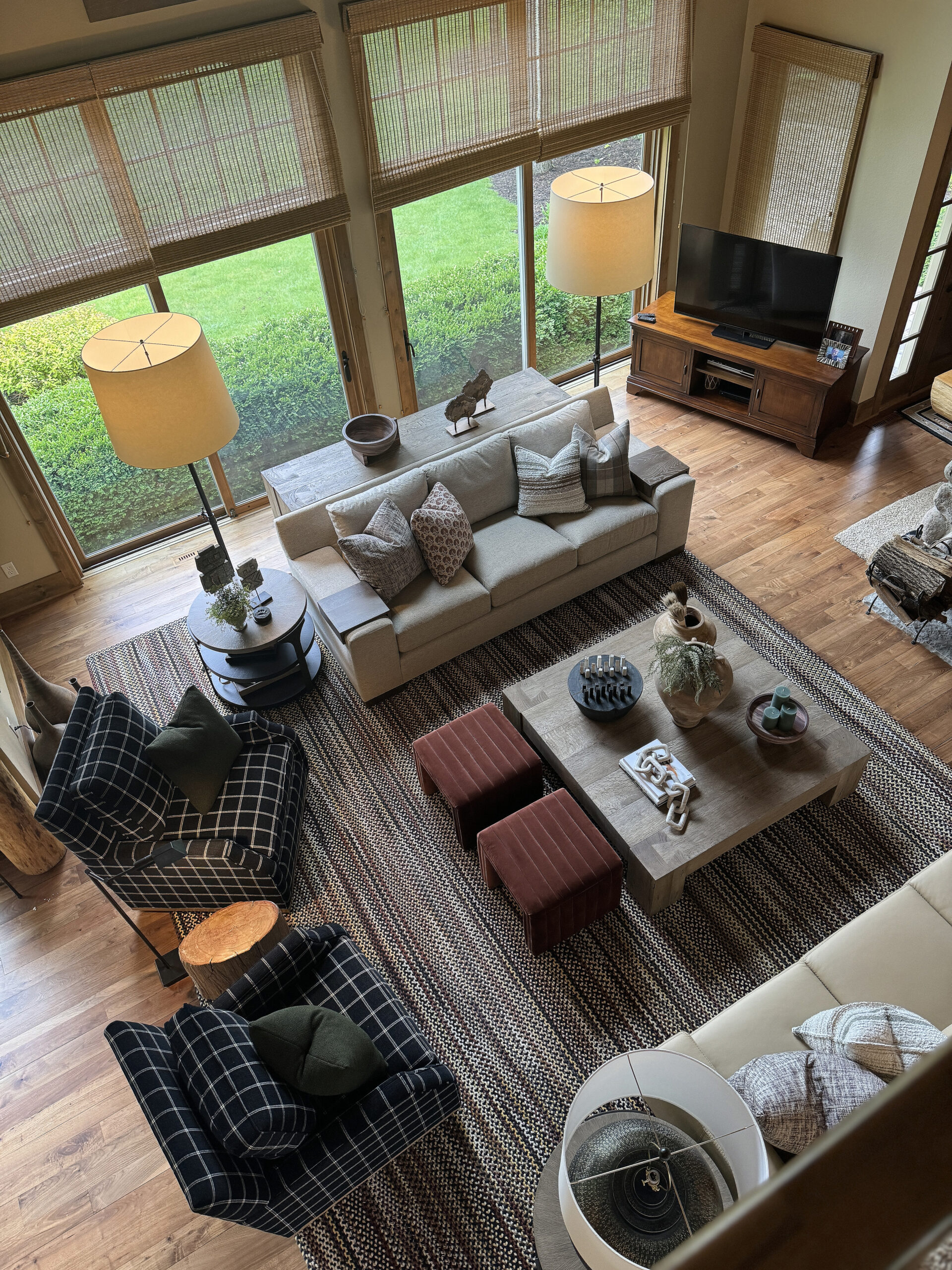 lake geneva cabin living room furnishings
