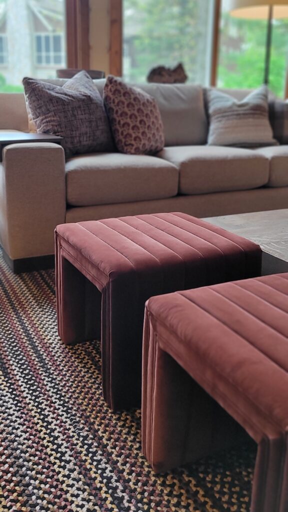 lake geneva cabin ottomans