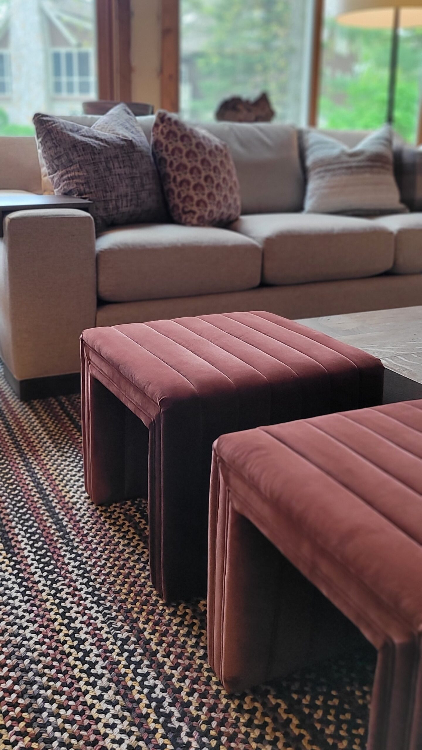 lake geneva cabin ottomans