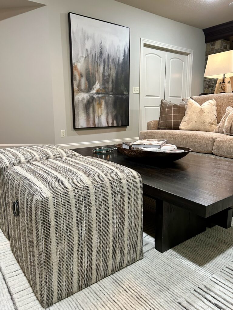 mountain lodge lower level coffee table