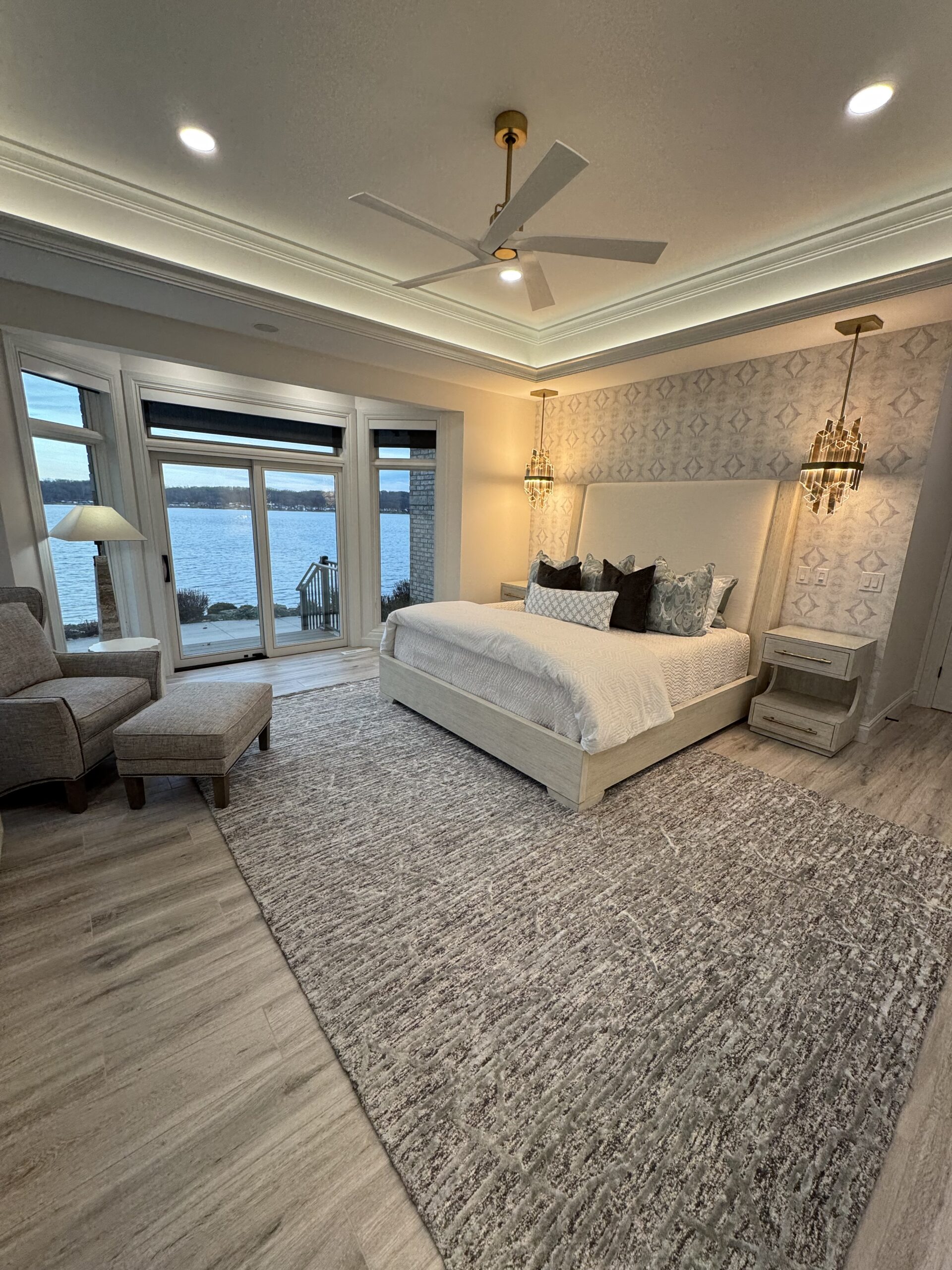River View Primary Bedroom - Dwell Home Furnishings and Interior Design