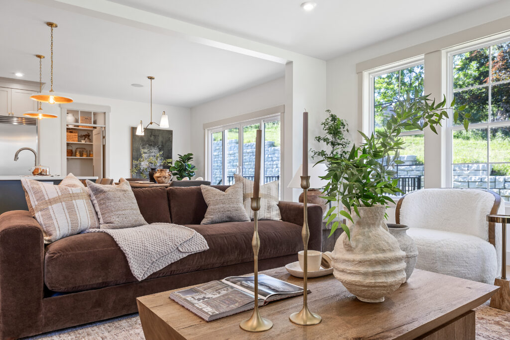 vintage revival living room open concept