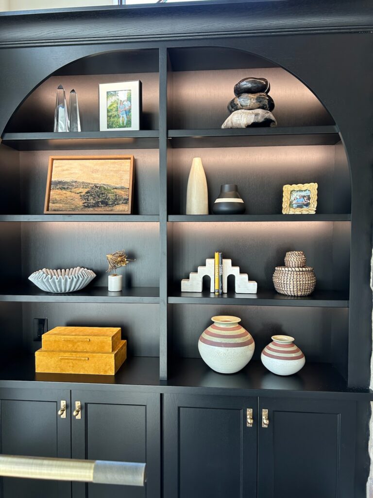sophisticated living built-ins decor