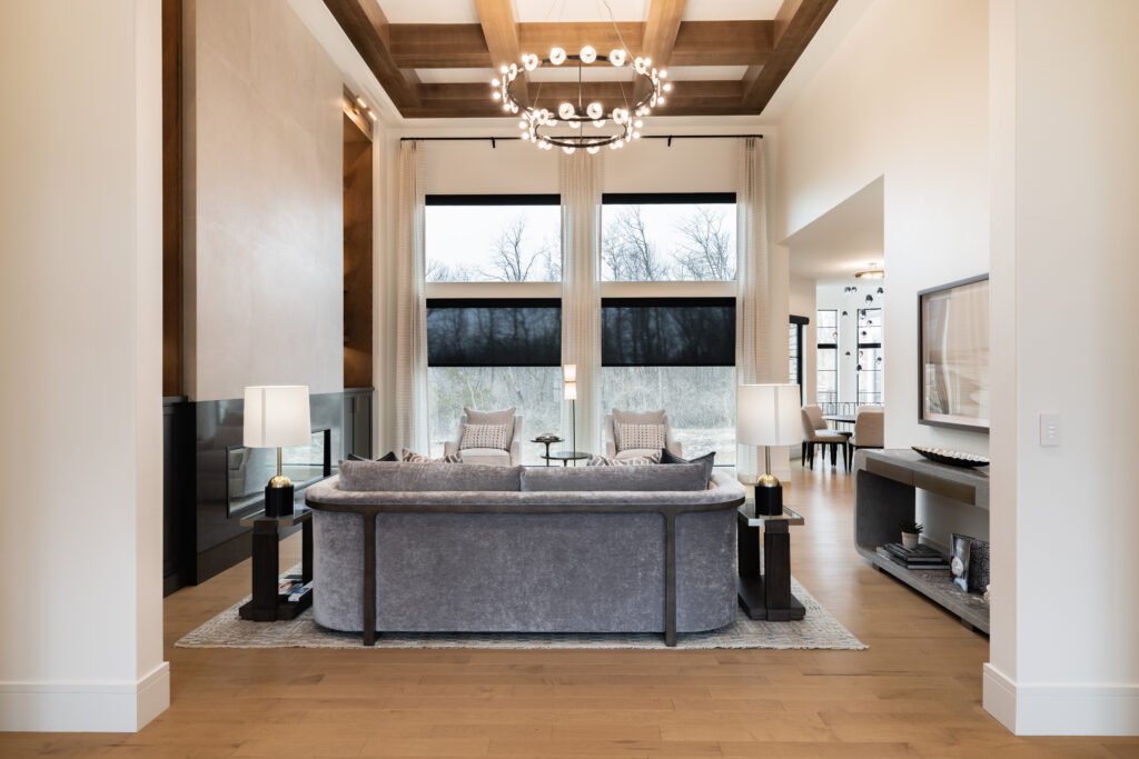 elevated modern living great room