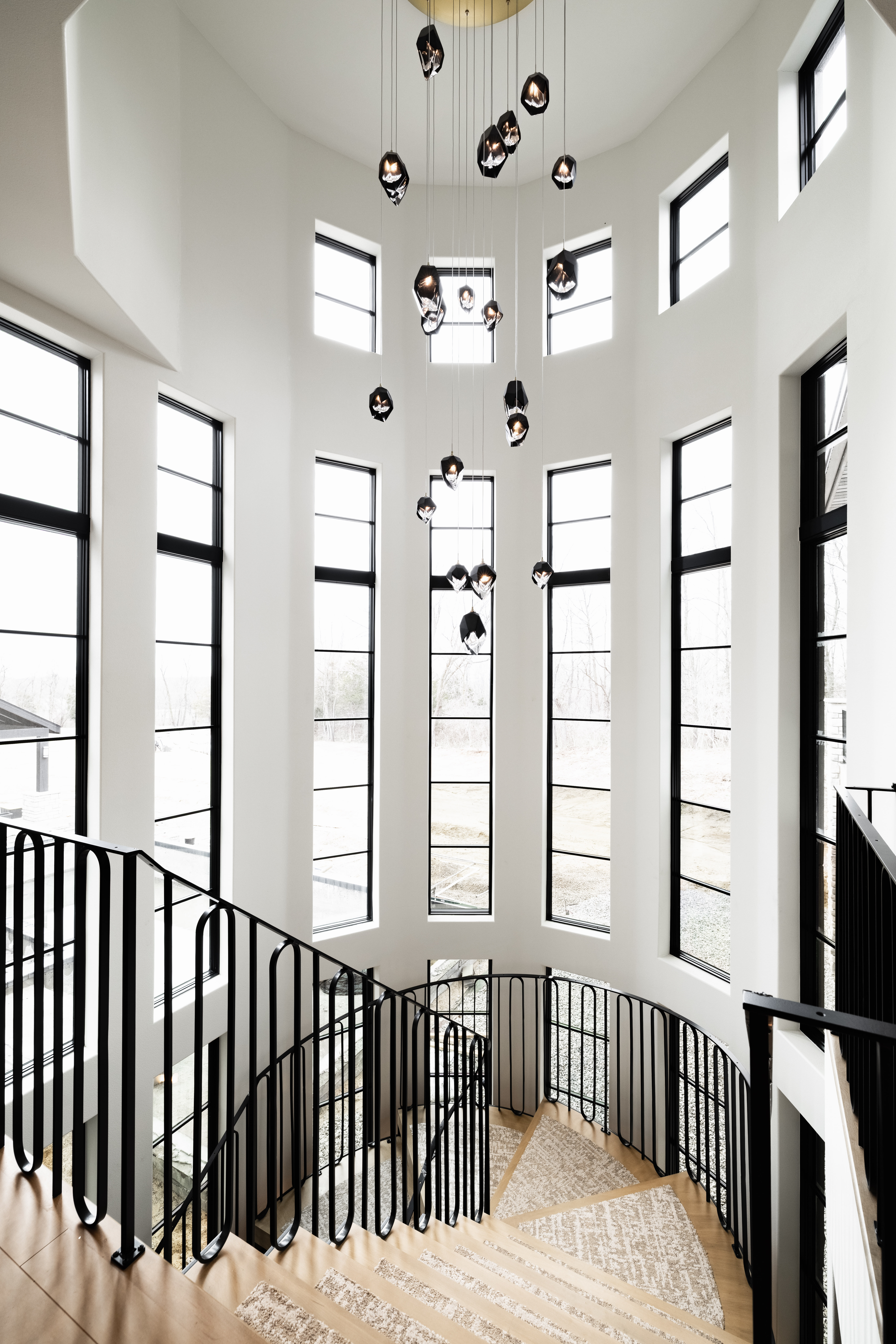 elevated modern living staircase