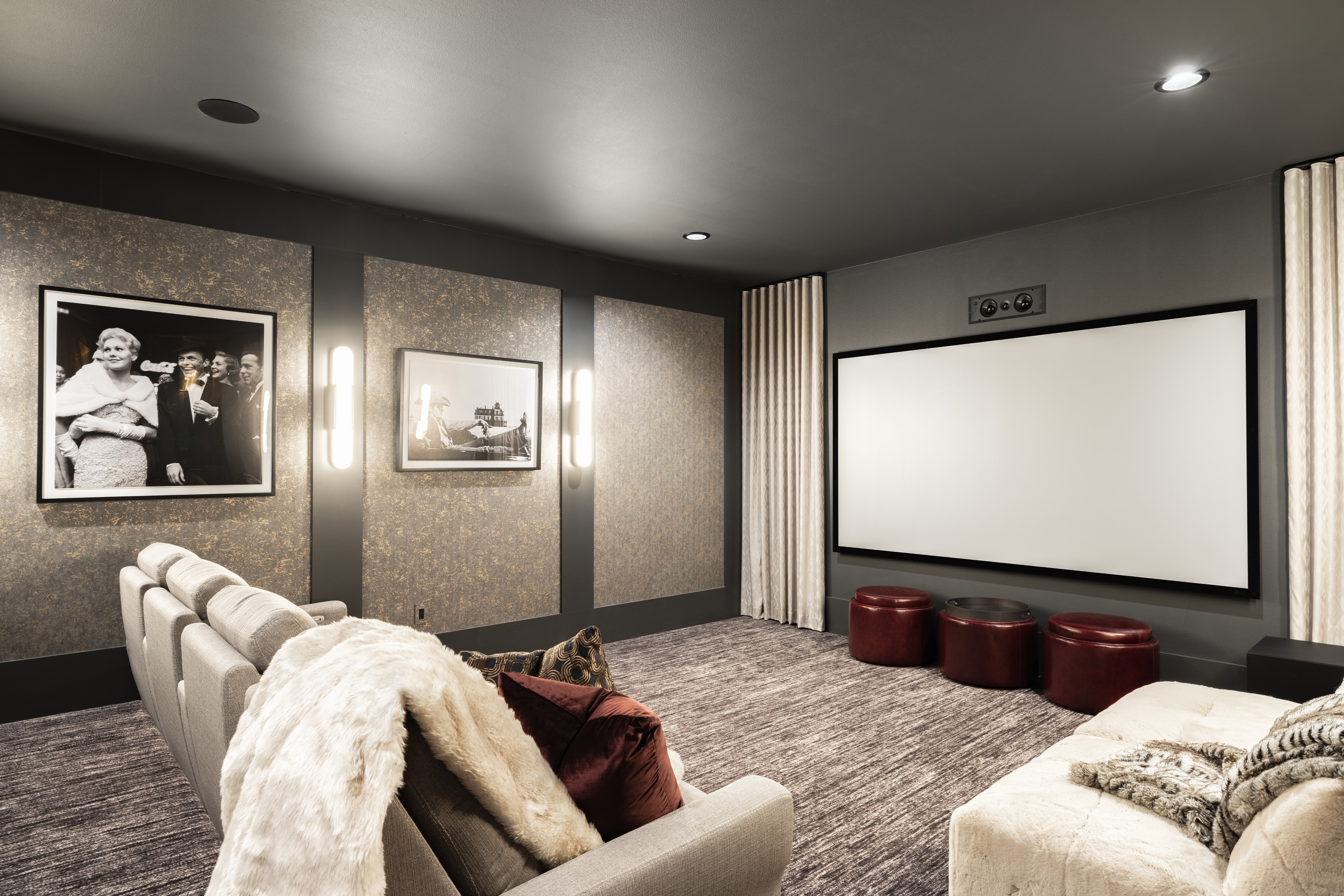 the screening room furnishings